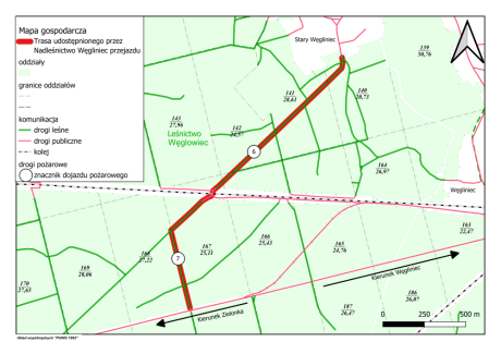 Informacja Nadleśnictwa Węgliniec w sprawie przejazdu drogami leśnymi w związku z zamknięciem drogi wojewódzkiej nr 296.